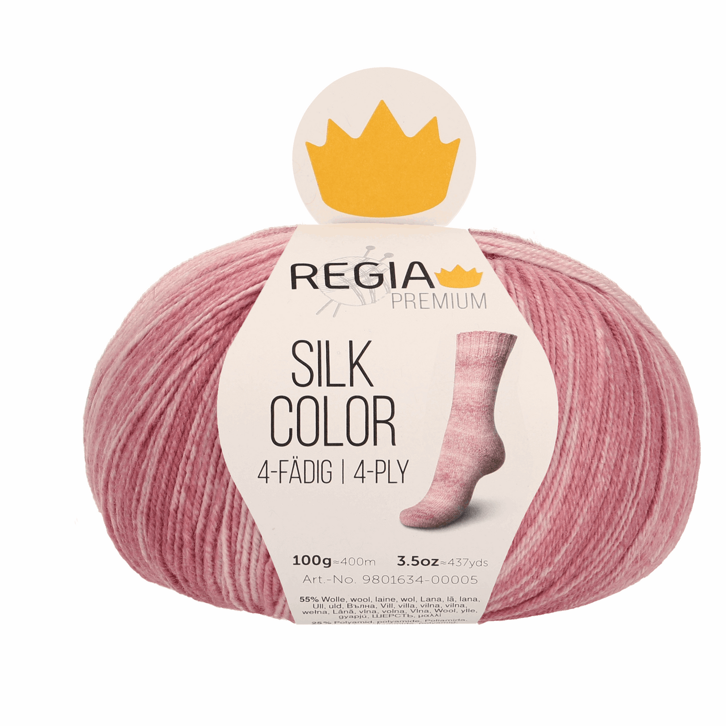 Regia Silk Premium Color 100g, 90634, color rose color 31