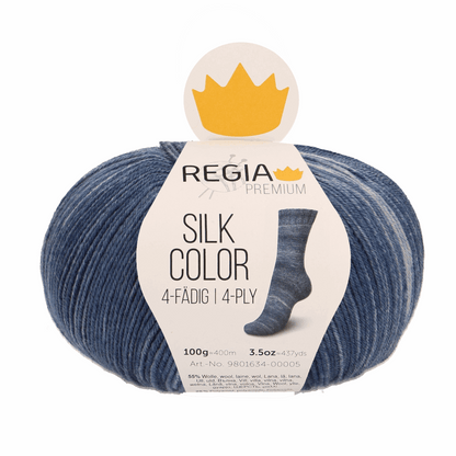 Regia Silk Premium Color 100g, 90634, color jeans color 53