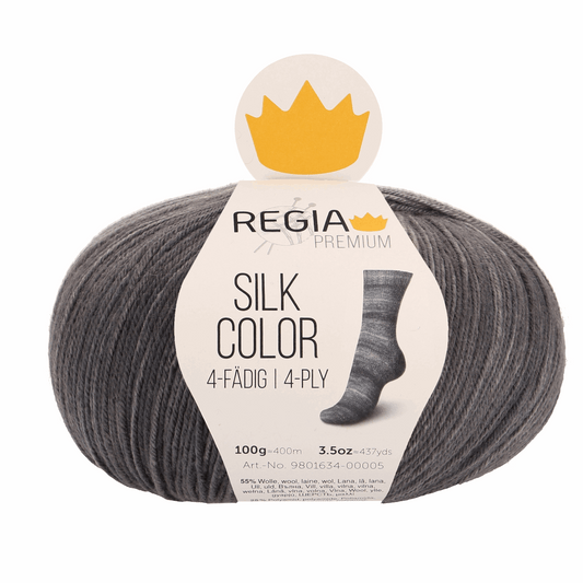 Regia Silk Premium Color 100g, 90634, Farbe black color 99