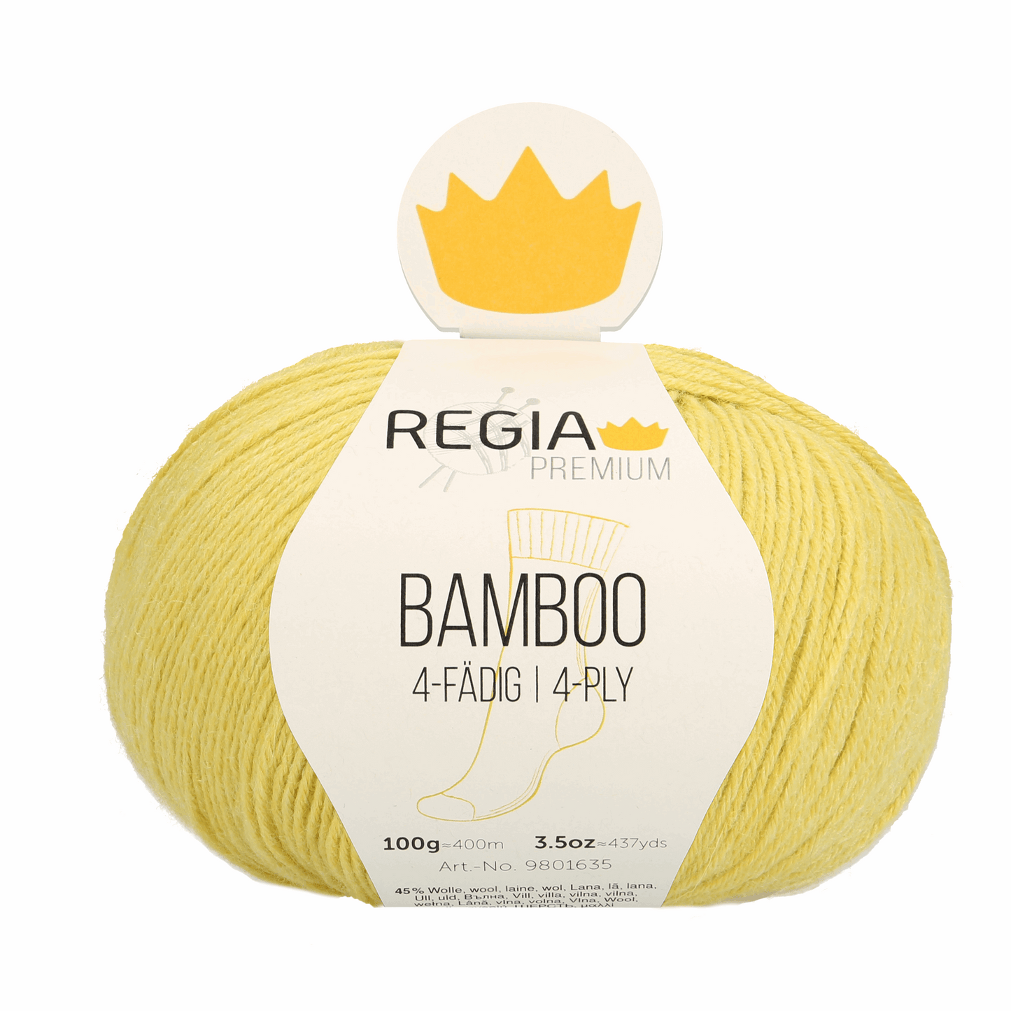 Regia Bamboo Premium 100g, 90635, color yellow green 20