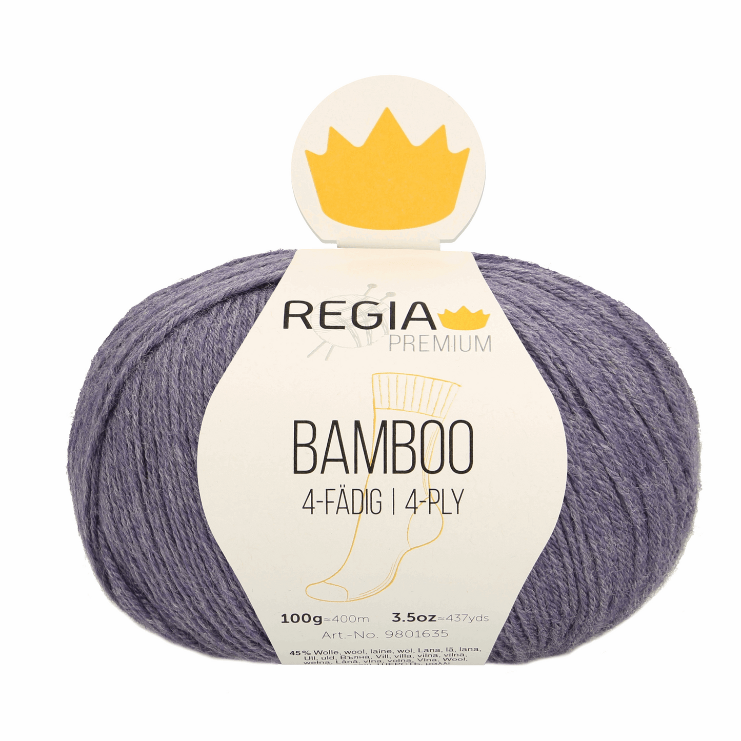 Regia Bamboo Premium 100g, 90635, color purple 35