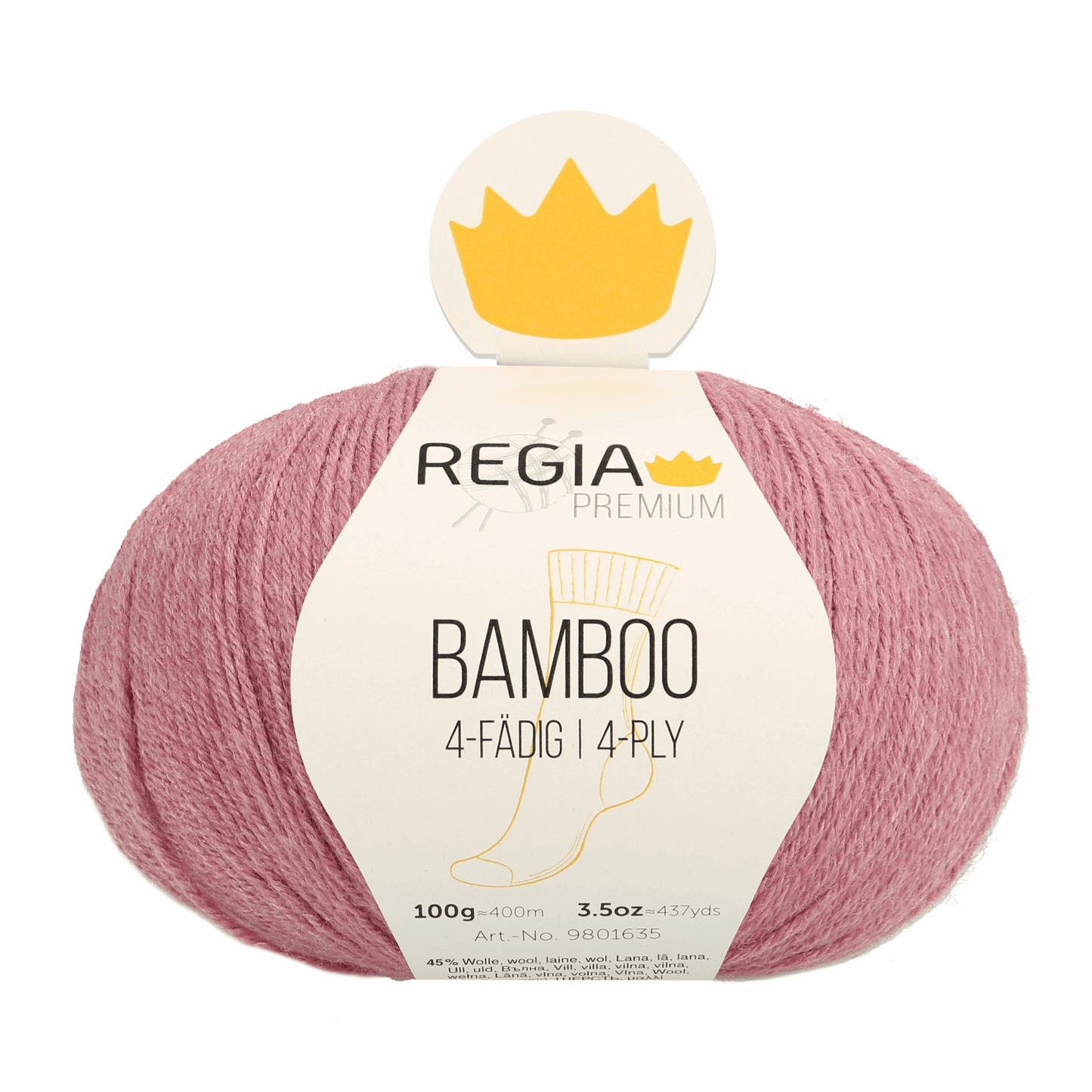 Regia Bamboo Premium 100g, 90635, color old rose 82