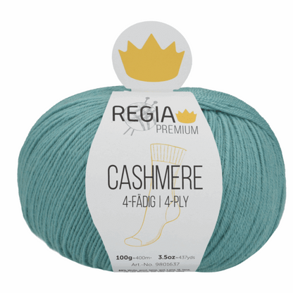 Regia Cashmere 4f 100g, 90637, color dusty turquo 65