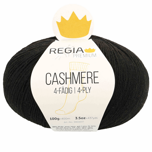 Regia Cashmere 4f 100g, 90637, Farbe black 99