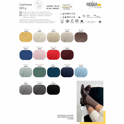 Regia Cashmere 4f 100g, 90637, Farbe grey 96