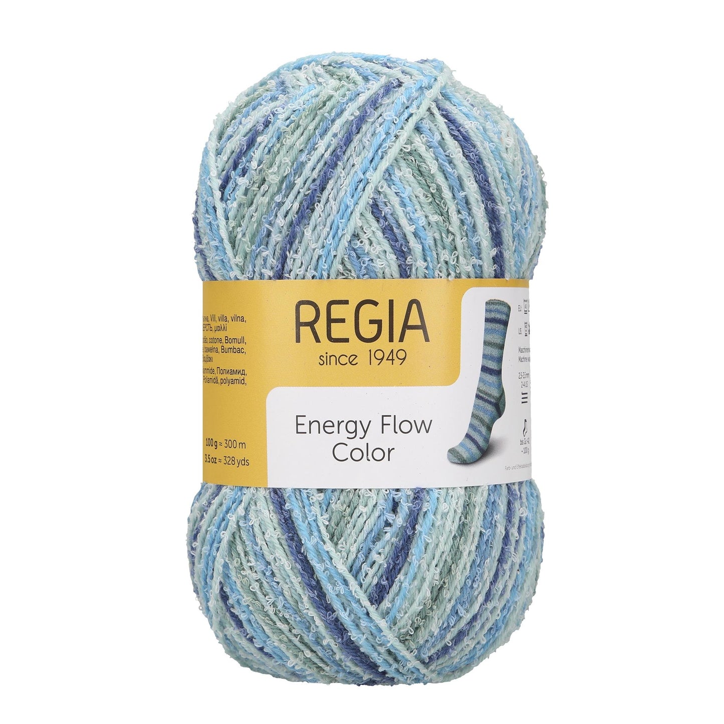 Regia Energy Flow 4fädig 100g, 90639, Farbe relax color 181