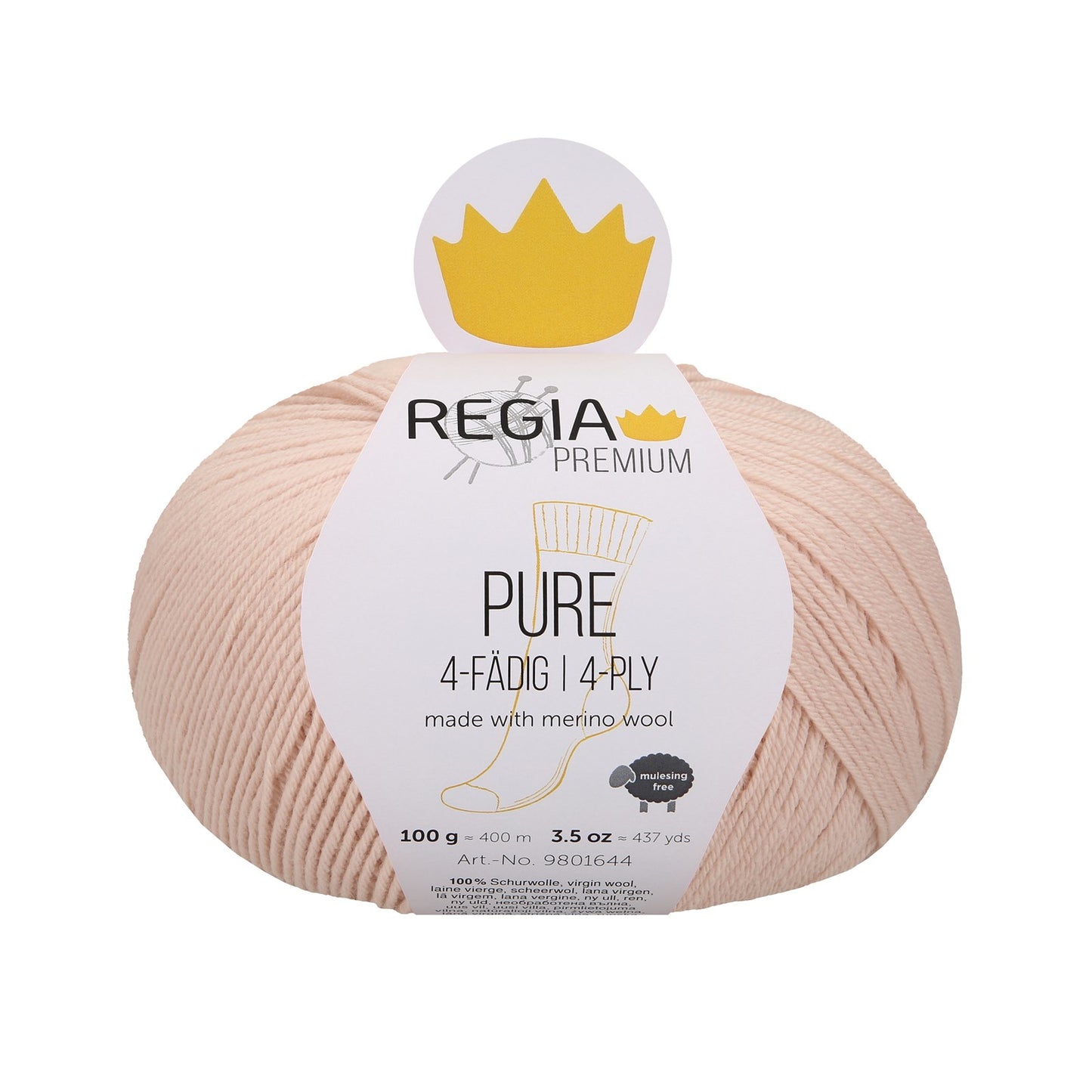 Regia Pure 4-ply 100g, 90644, colour complexion 12