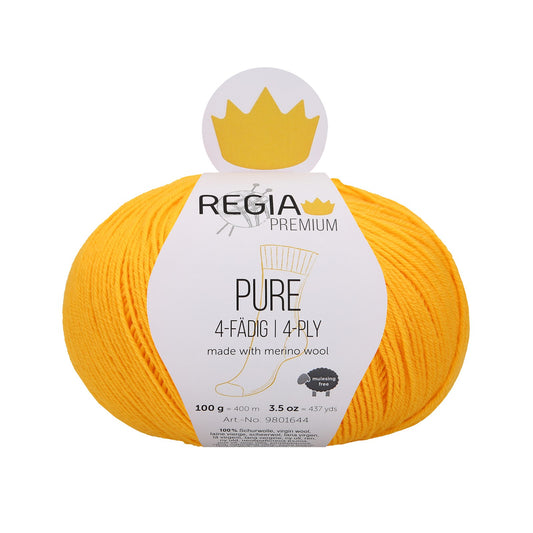 Regia Pure 4-ply 100g, 90644, color sunflower 20