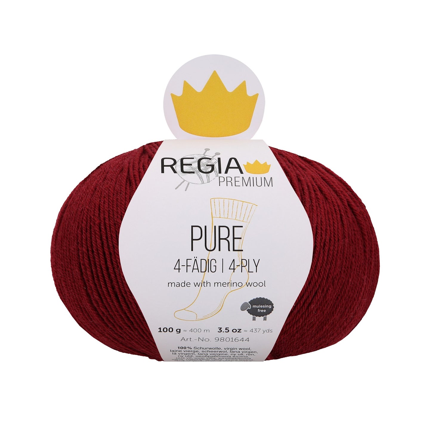 Regia Pure 4fädig 100g, 90644, Farbe burgundy 33