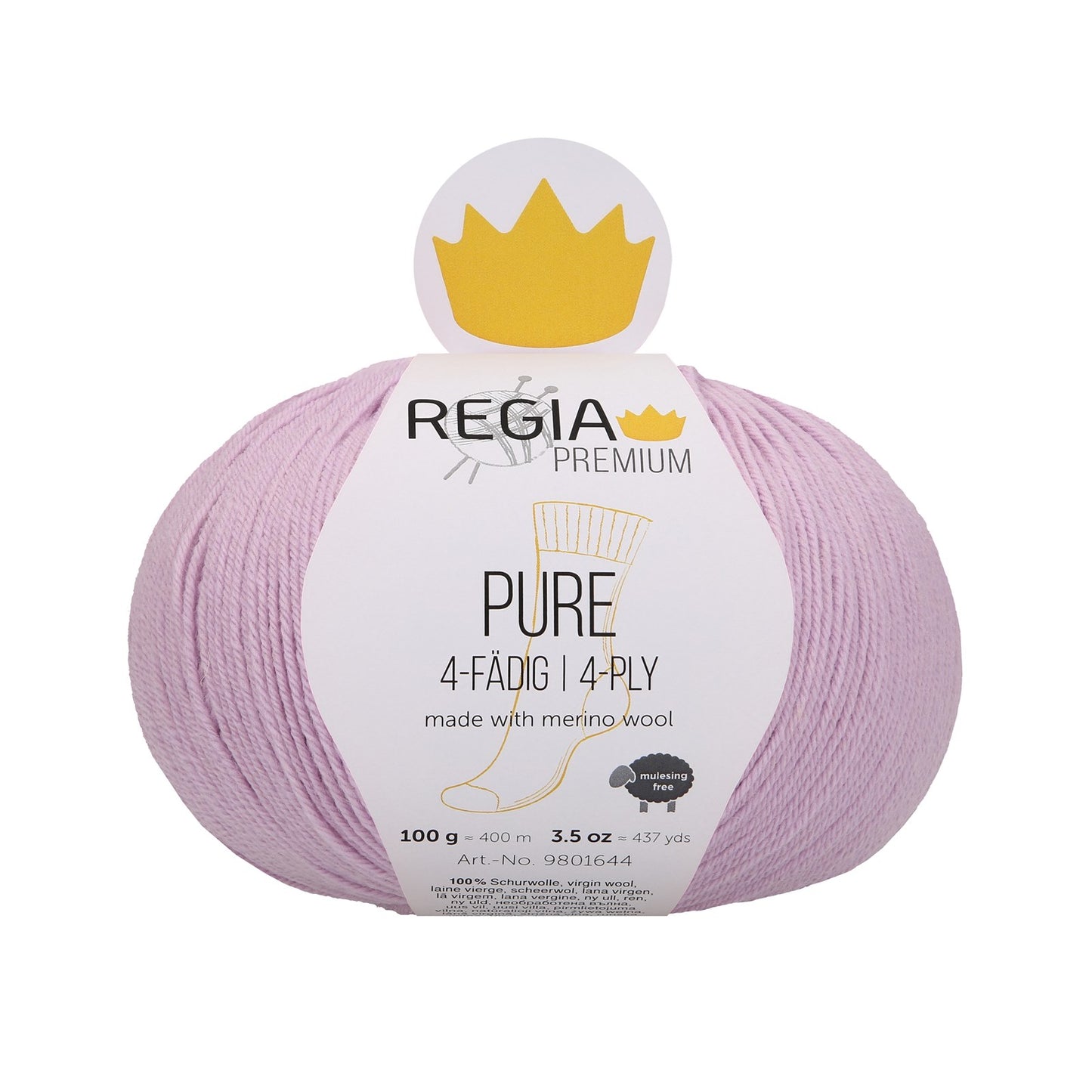 Regia Pure 4-ply 100g, 90644, colour lilac 45