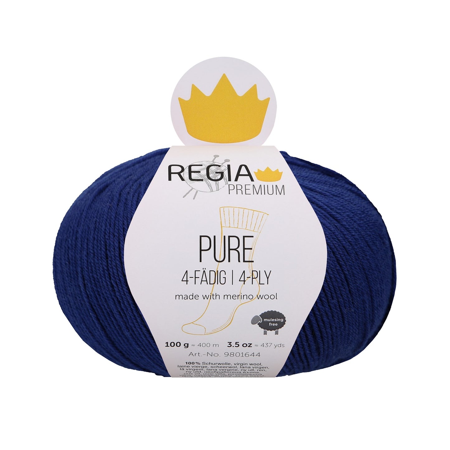 Regia Pure 4-ply 100g, 90644, color navy 50