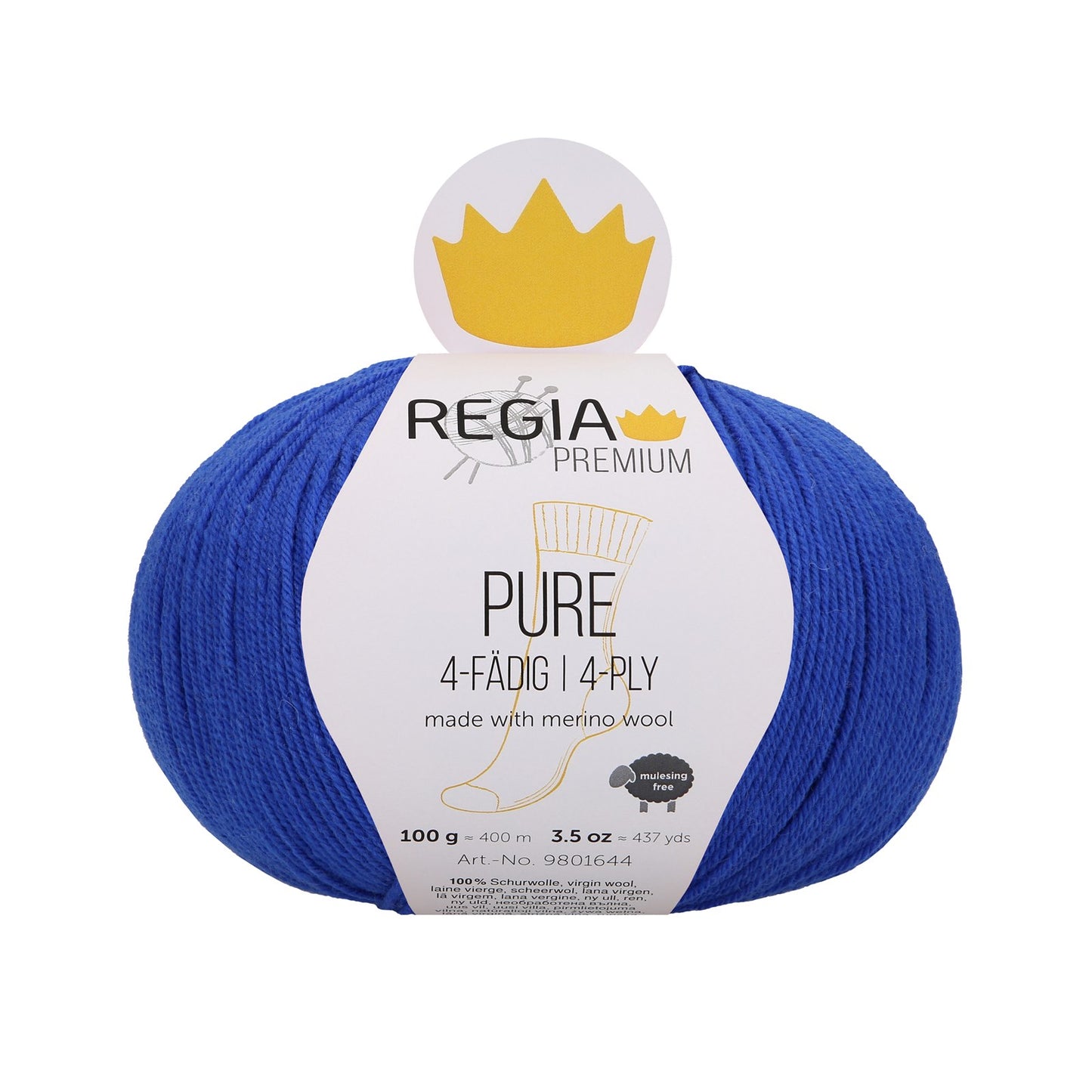 Regia Pure 4-ply 100g, 90644, colour bluebird 53