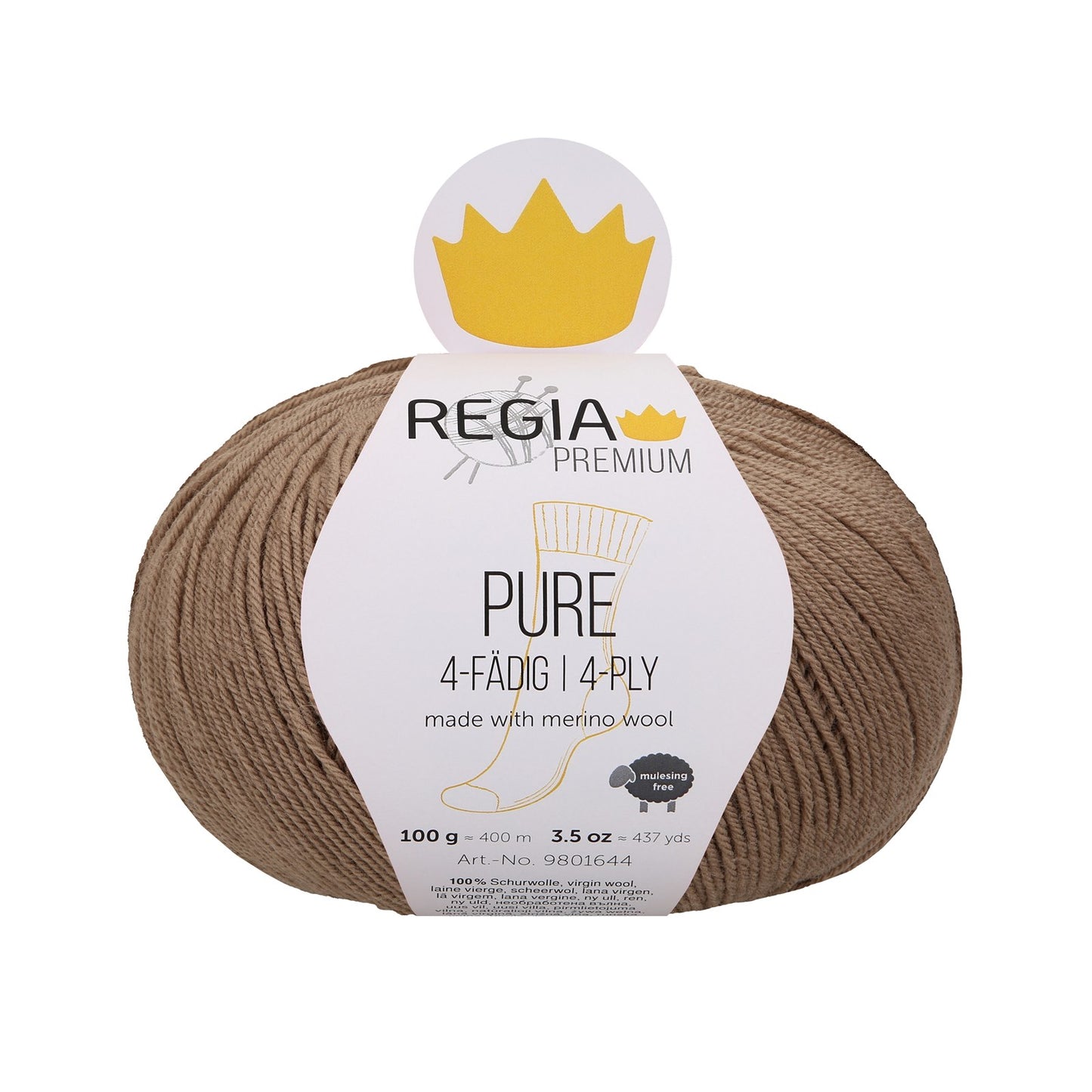 Regia Pure 4fädig 100g, 90644, Farbe bark 6