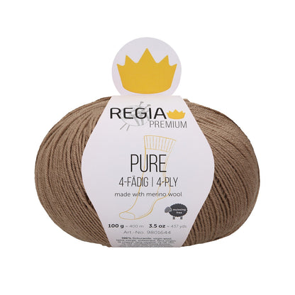 Regia Pure 4-ply 100g, 90644, colour bark 6