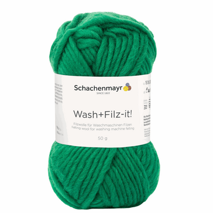 Schachenmayr Wash+Filz-It! Uni 50g, 90942, color grass green 16