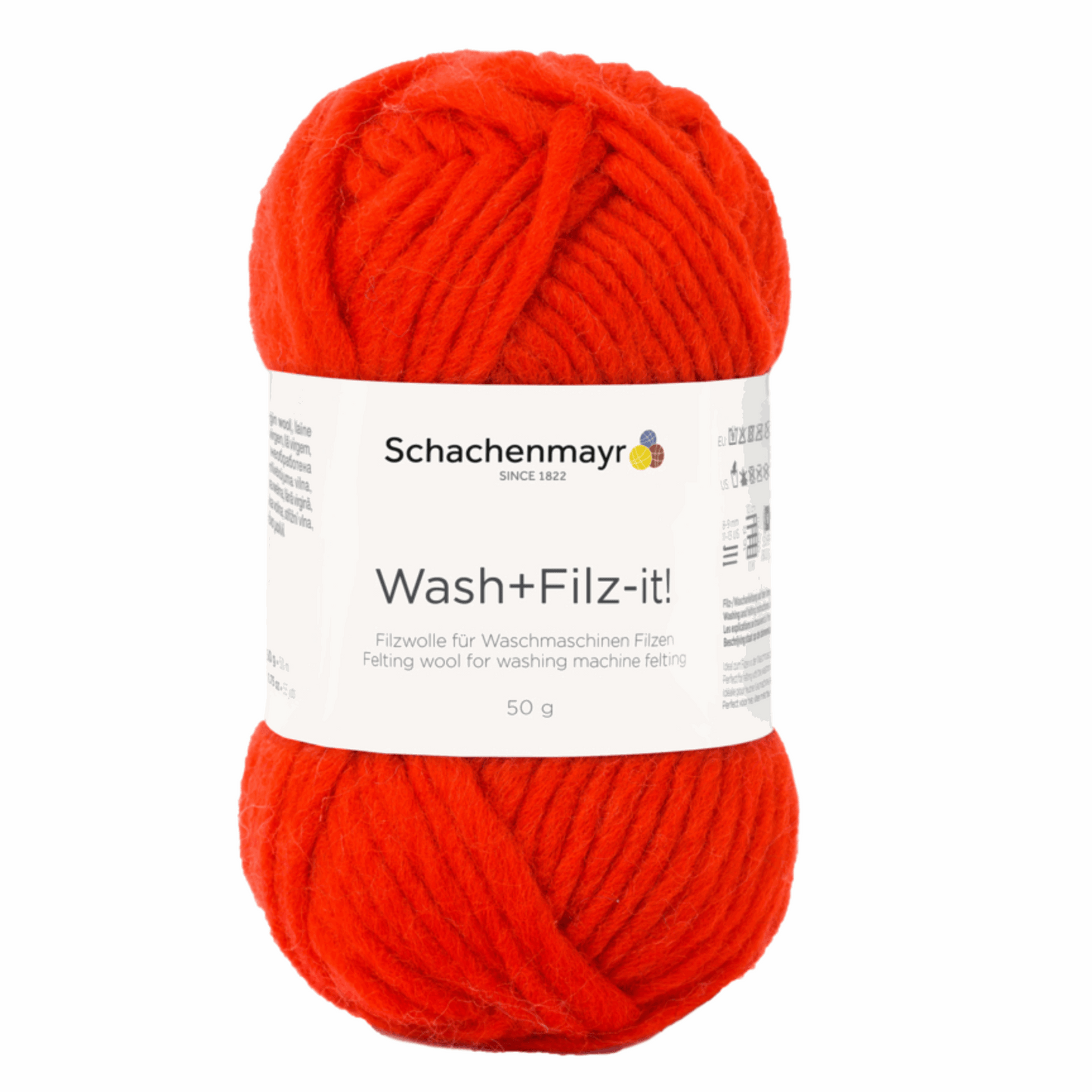 Schachenmayr Wash+Filz-It! Plain 50g, 90942, color red 19