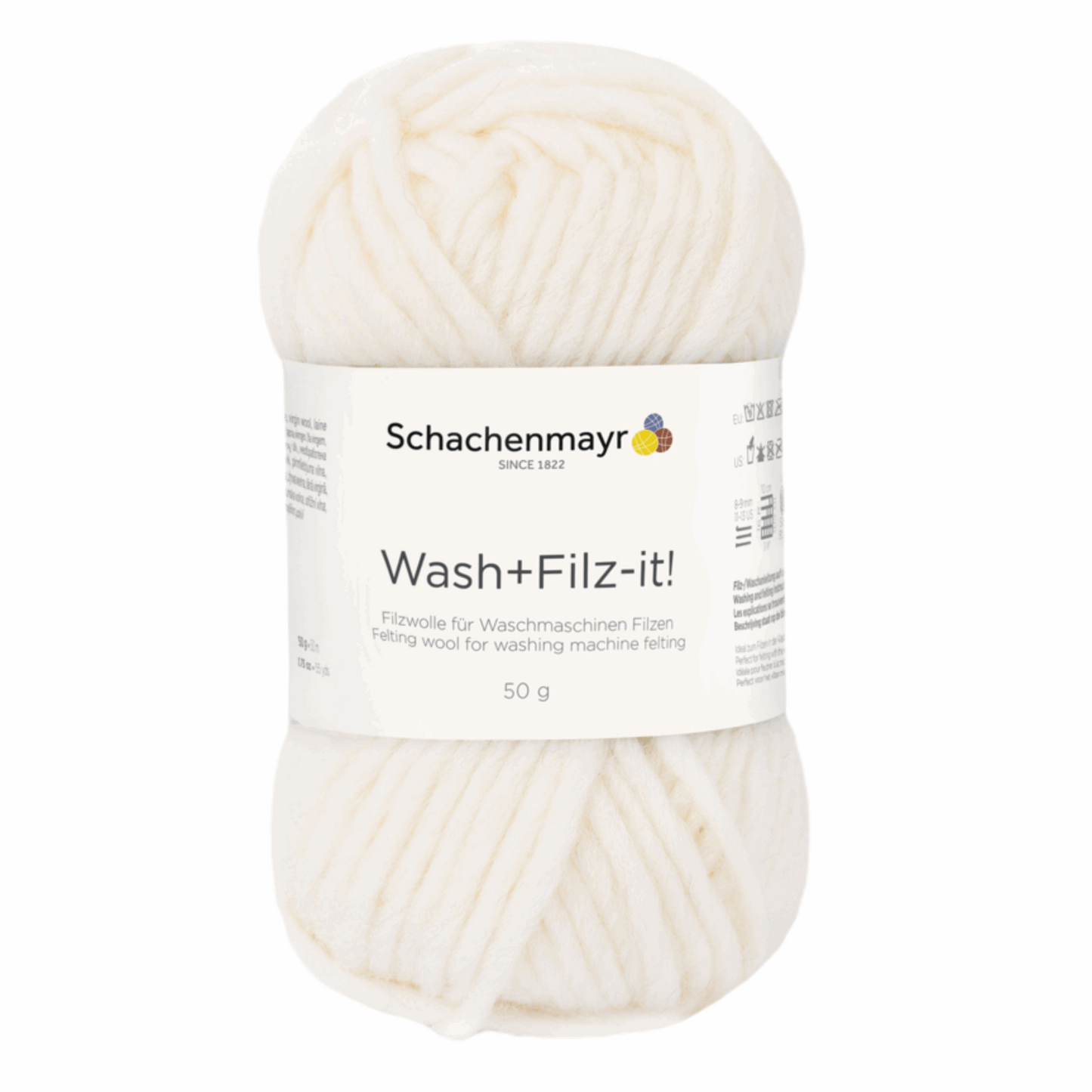 Schachenmayr Wash+Filz-It! Plain 50g, 90942, color white 2