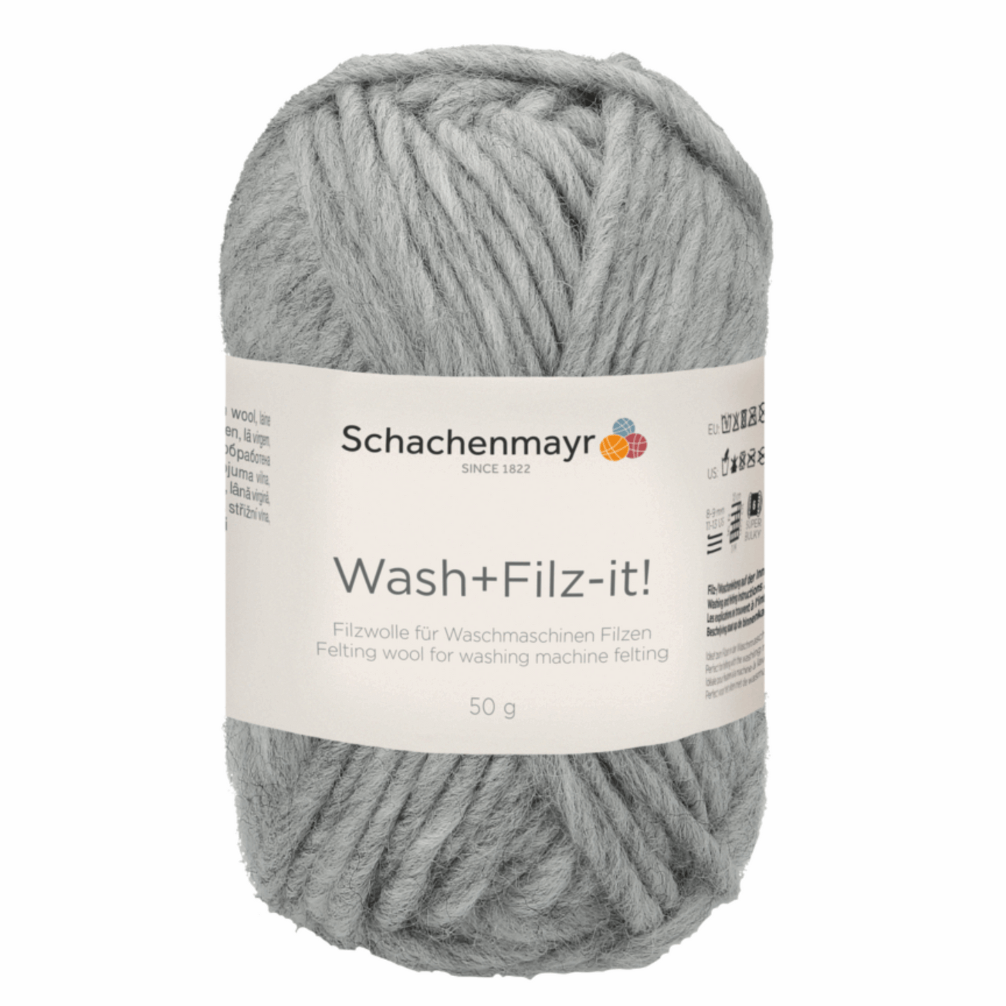 Schachenmayr Wash+Filz-It! Uni 50g, 90942, Farbe steel 21