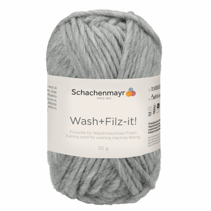 Schachenmayr Wash+Filz-It! Uni 50g, 90942, Farbe steel 21