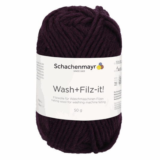 Schachenmayr Wash+Filz-It! Uni 50g, 90942, color burgundy 45