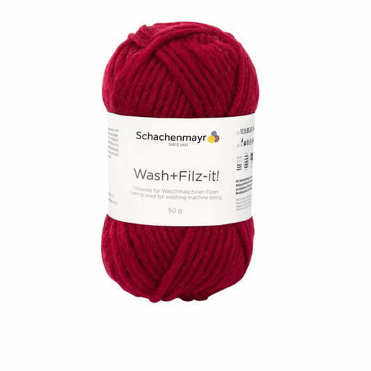 Schachenmayr Wash+Filz-It! Uni 50g, 90942, Farbe ruby 6
