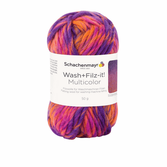 Schachenmayr Wash+Filz-It! Color 50g, 90943, color pink-purple 208