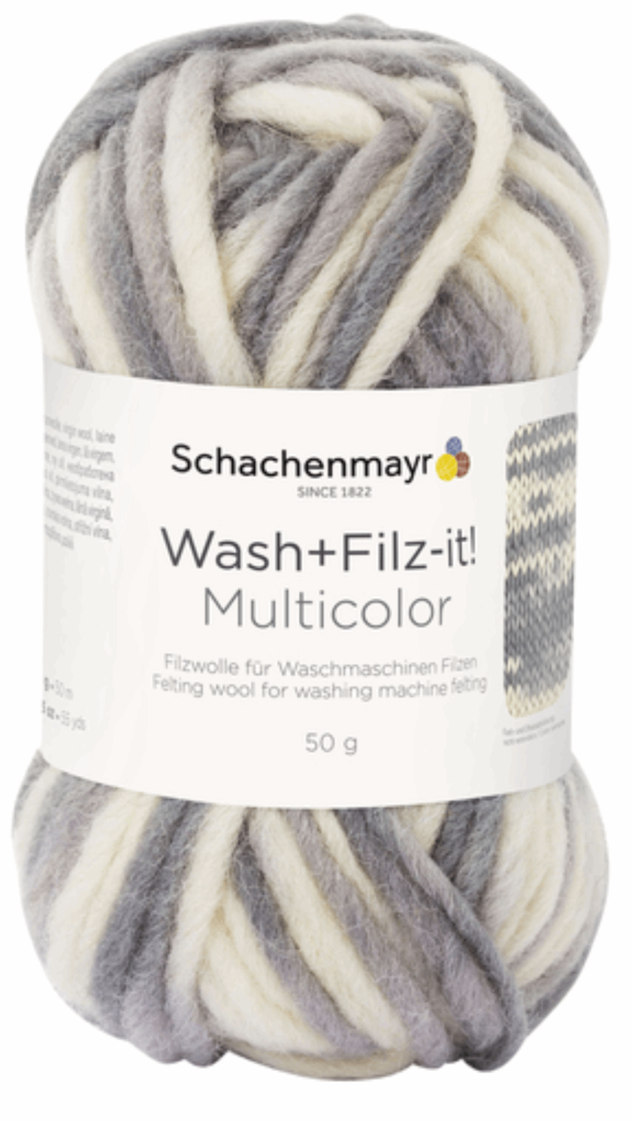 Schachenmayr Wash+Filz-It! Color 50g, 90943, color natural grey 245