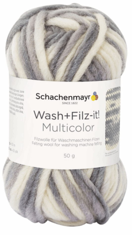 Schachenmayr Wash+Filz-It! Color 50g, 90943, Farbe natur grau 245