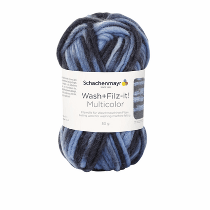 Schachenmayr Wash+Filz-It! Color 50g, 90943, color bleu-graphite 246