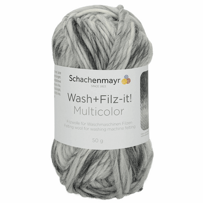 Schachenmayr Wash+Filz-It! Color 50g, 90943, color gray-white 261