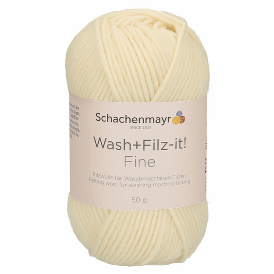 Schachenmayr Wash+Filz-It! Fine 50g, 90944, Farbe white 102