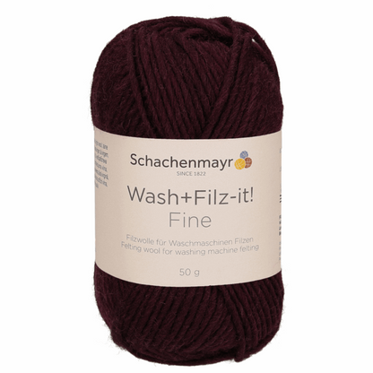 Schachenmayr Wash+Filz-It! Fine 50g, 90944, color burgundy 145