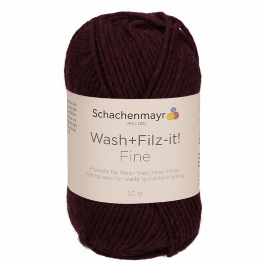 Schachenmayr Wash+Filz-It! Fine 50g, 90944, Farbe burgundy 145