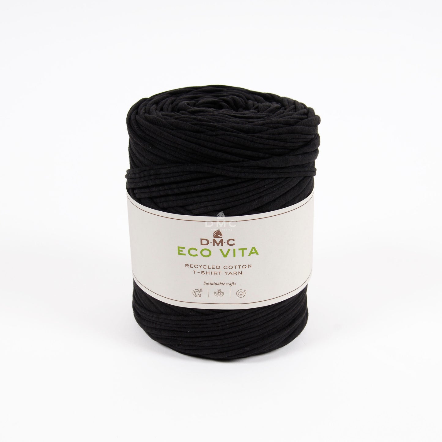 DMC Eco Vita T-shirt yarn, 95058, color 90 black