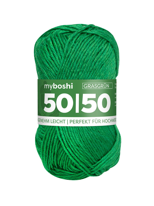 50/50 myboshi, color grass green 922