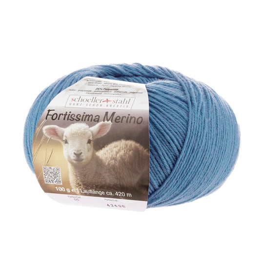 Schoeller + Stahl Fortissima 4-ply, 100g Merino, 93042, color jeans 5