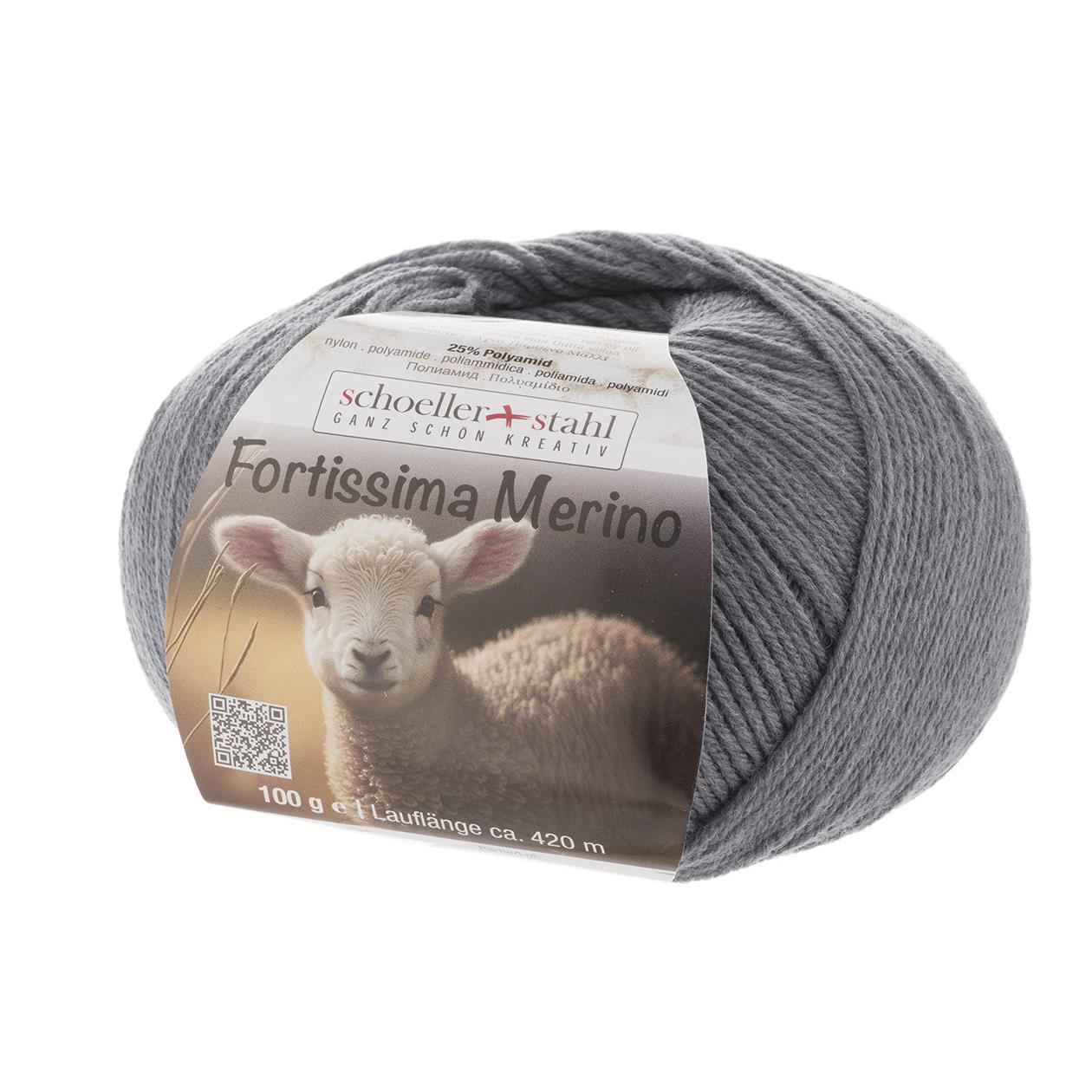 Schoeller + Stahl Fortissima 4fädig, 100g Merino, 93042, Farbe grau 6