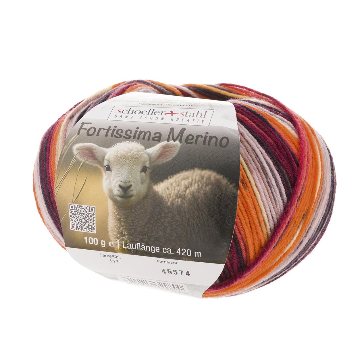 Schoeller + Stahl Fortissima 4fädig, 100g Merino, 93042, Farbe dahlie 111