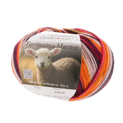 Schoeller + Stahl Fortissima 4fädig, 100g Merino, 93042, Farbe dahlie 111