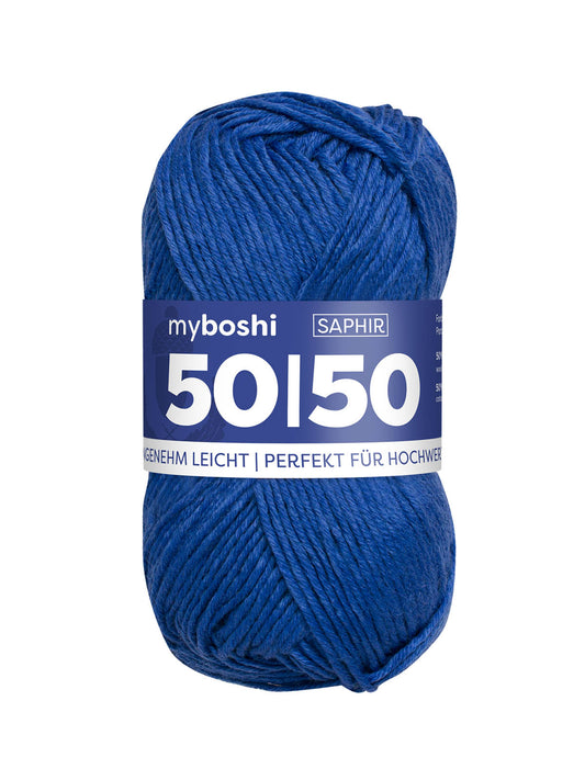 50/50 myboshi, color sapphire 959