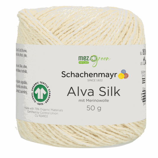 Schachenmayr Alva Silk, 97001, color natural 2