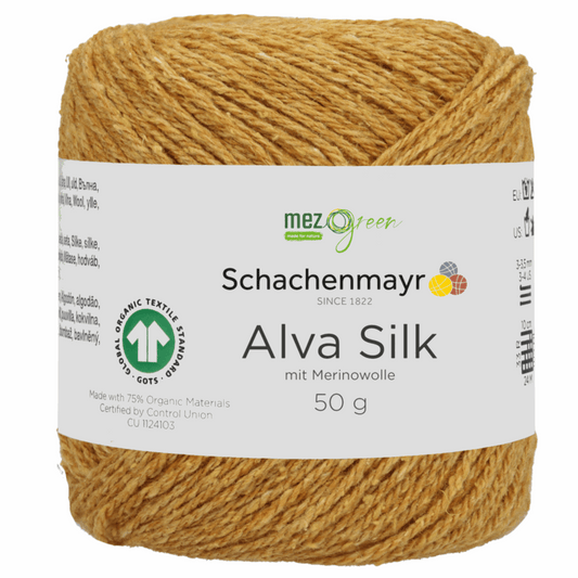 Schachenmayr Alva Silk, 97001, color gold 22