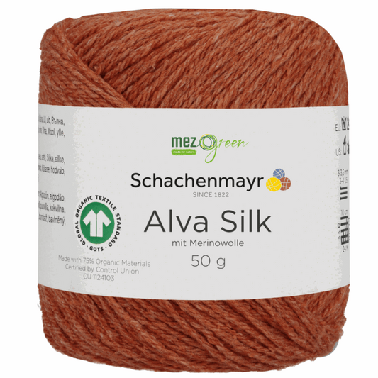 Schachenmayr Alva Silk, 97001, color terracotta 25