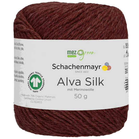 Schachenmayr Alva Silk, 97001, color bordeaux 31