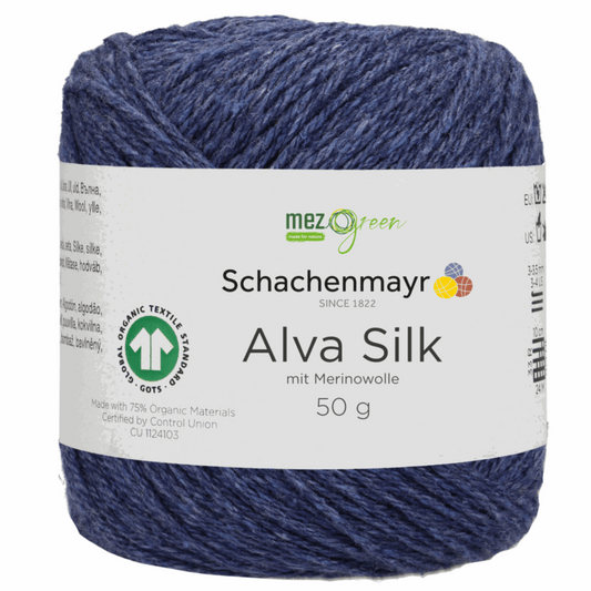 Schachenmayr Alva Silk, 97001, color indigo 50