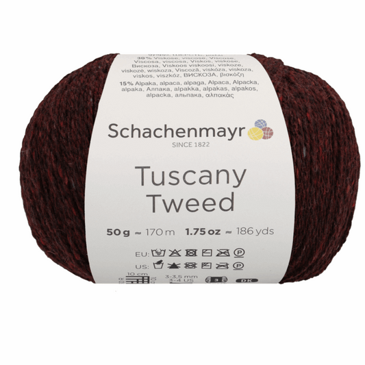 Schachenmayr Tuscany Tweed, 97002, Farbe granat 33