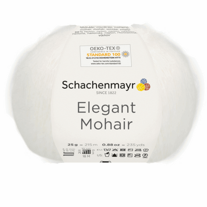 Schachenmayr Elegant Mohair 25g, 97003, Farbe weiß 1