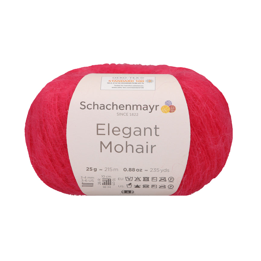 Elegant Mohair 25g, 97003, Farbe 34 himbeere