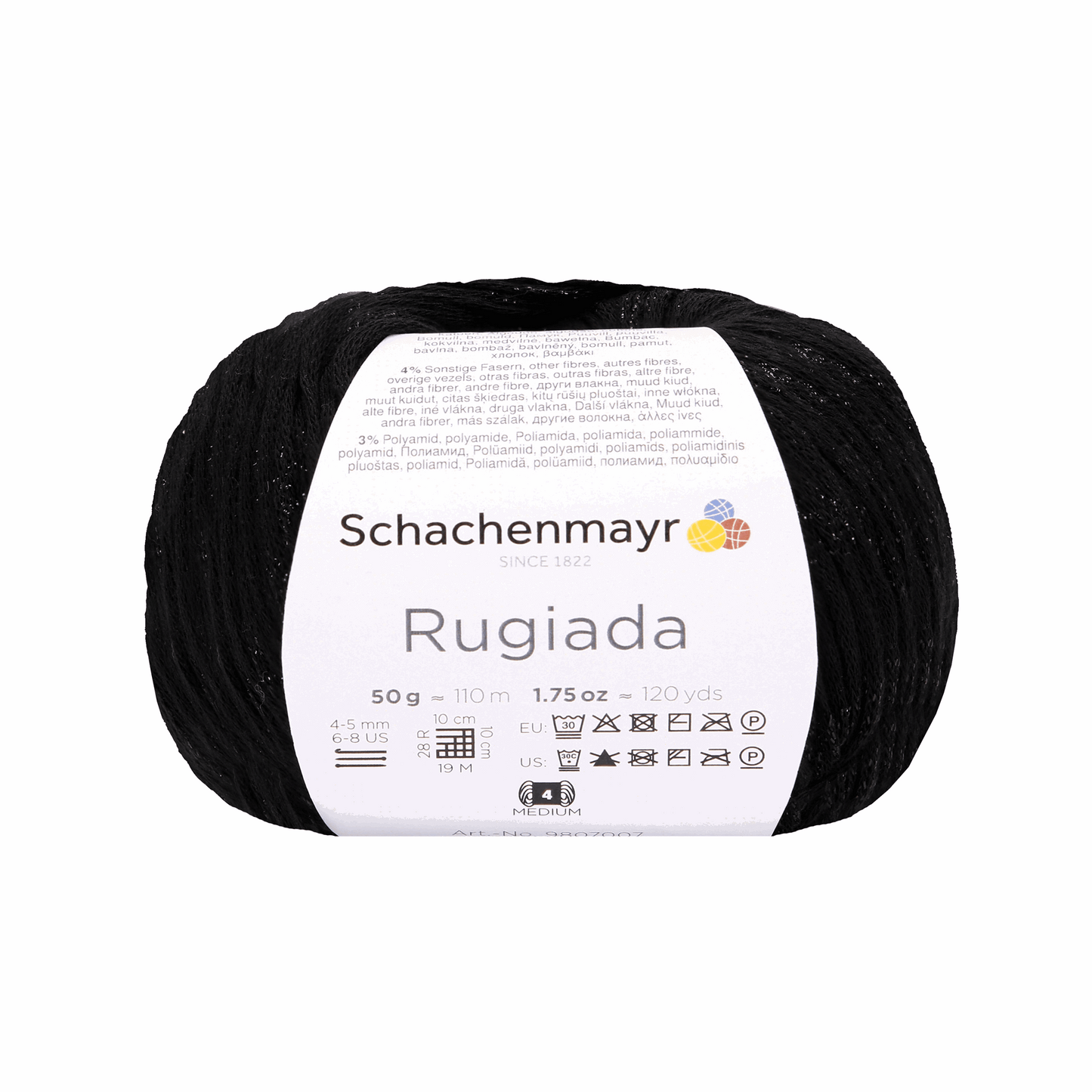 Schachenmayr Rugiada 50g, 97007, Farbe schwarz 99