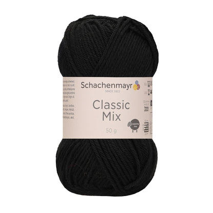 Wollknäuel Classic Mix 50g, Farbe black 99